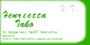 henrietta tako business card